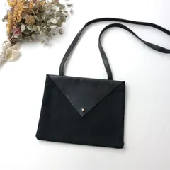 French Bull フレンチブル レザー キャンバス サコッシュ ショルダーバッグ bag カバン 鞄 黒 ブラック (98Y＋8411)26H