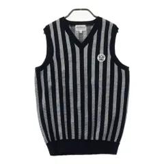 サイズ：1 JACK BUNNY ジャックバニー  Vネック ニットベスト ストライプ柄 ブラック系 [240101579580] ゴルフウェア レディース ストスト