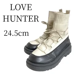 訳あり LOVE HUNTER アイボリー ブラック その他ブーツ 24.5cm