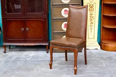 GMIK630○maruni / マルニ ベルサイユ グレース ダイニングチェア ハイバックチェア 椅子 鋲打ち 猫脚 合皮 ヨーロピアン クラシック