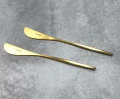 【アウトレット品】Cutipol クチポール MOON マットゴールド バターナイフ 2点セット
