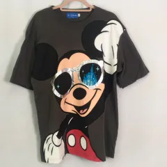 Disney ディズニー ミッキー半袖Tシャツ サングラス グレー Mサイズ □〇
