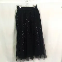 toccocIoset スパンコールチュールスカート　ブラック　Mサイズ　□□