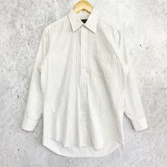 LANVIN collection ランバンコレクション ワイシャツ ストライプ ホワイト系 39-80サイズ □□☆