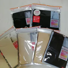 【未開封】ユニクロ ヒートテック ユーネック T（八分袖 М) WOMEＮ 4枚 ほか計6枚まとめ売り！Q808