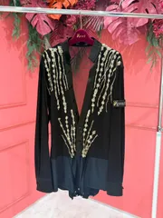 gentil ジャンティ HOMME 社交ダンス ウェア メンズ シャツ ブラック ゴールド ラテン