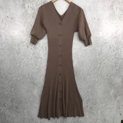 SNIDEL スナイデル フロント ボタン ニット ワンピース ピンク Fサイズ 〇□☆