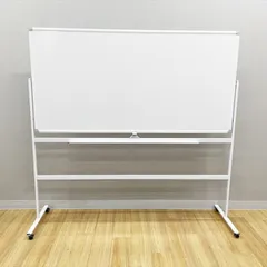 ホワイトボード 脚付 両面式 幅1900 ホワイト