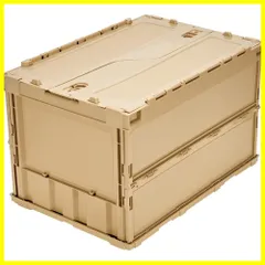 【新着商品】LS色 ロックフタ付 TR-C50B-LS 50L 収納ケース 薄型折りたたみコンテナ 収納ボックス トラスコ中山TRUSCO)