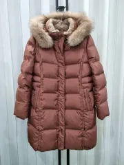 ALLFORYOU ブラウン ファー フード ロング ダウン グースダウン