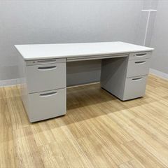 オカムラ 両袖デスク SD-V 幅1600 オフィスデスク ライトスモーク