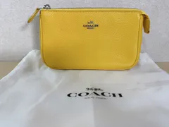 COACH コーチ ポーチ イエロー シグネチャー 小物入れ