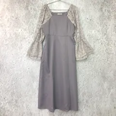 OLIVE des OLIVE オリーブデオリーブ 【WEB限定】 袖 異素材 ワンピース グレー Fサイズ 〇◇☆