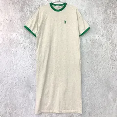U.S. POLO ASSN. ユーエスポロアッスン 半袖 ワンピース グレー Fサイズ □〇