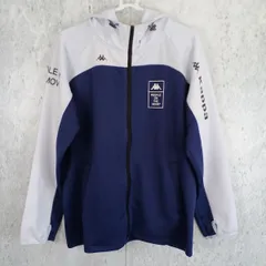 kappa カッパ ルームウェア ジャージ フード付き トップス 紺×白 Lサイズ □□