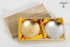 Bj2496 札幌オリンピック SAPPORO'72 金盃 銀盃 メッキ 金杯 銀杯 箱