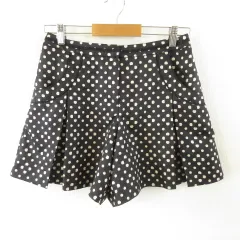 トッカ TOCCA キュロット ショートパンツ ドット レース 黒 2 *T128