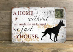 【Andalusian Hound/アンダルシアン・ポデンコ/アメリカン・ウォーター・スパニエル】 メタルプレート メッセージ 犬 雑貨 グッズ アート ポスター おしゃれ インテリア 壁飾り アンティーク風 20
