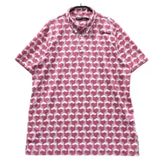 サイズ：LL SRIXON スリクソン  半袖ポロシャツ ボタンダウン 総柄 ピンク系 [240101556542] ゴルフウェア メンズ ストスト