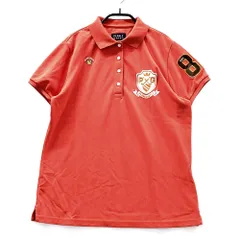 サイズ：2 PEARLY GATES パーリーゲイツ  半袖ポロシャツ ニコちゃん  オレンジ系 [240101559977] ゴルフウェア レディース ストスト