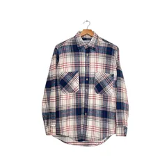 クラシックチェックシャツ｜Glacier（グレイシャー）｜メンズLサイズ相当｜ホワイト（白）