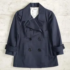 美品 シャルルアナスタス ☆ コットン ショート丈 トレンチコート S 日本製 ネイビー系 Charles Anastaseのサムネイル