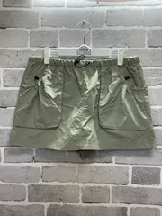 【C1-12】◇ ZARA Mサイズ　ナイロンカーゴスコート　カーキ色