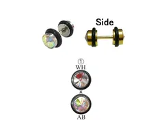 １４Ｇアシンメトリーカラー ボディピアス 軟骨ピアス 耳ピアス 片耳ピアス