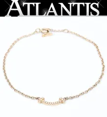 【広尾店】 極美品！！ティファニー TIFFANY＆Co. Tスマイルミニ ダイヤブレスレット K18RG 【17900】