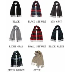 ジョンストンズ JOHNSTONS OF ELGIN ストール 180x25cm カシミア　マフラー チェック 英国　クリスマスプレゼント