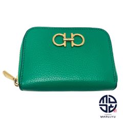 FERRAGAMO フェラガモ ゴールド金具 グリーン 緑 ガンチーニ コイン