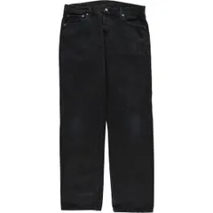 古着 00年代 リーバイス Levi's 501 ユーロモデル ブラックデニム ストレートデニムパンツ メンズw35相当/evb032807