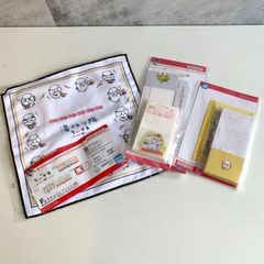 이치 반 쿠지 치이카와 모두 라면 F상 타월 탕절대 & H상 메모 & 엽서 문구 세트