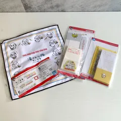 一番くじ ちいかわ みんなでラーメン F賞 タオル 湯切り隊＆ H賞 メモ&ポストカード ステーショナリー セット