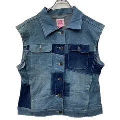 BABYDOLL デニムベスト L レディース ブルー インディゴブルー ボタン 胸ポケット デニムジャケット ベスト デニム 春物 a712-5632のサムネイル