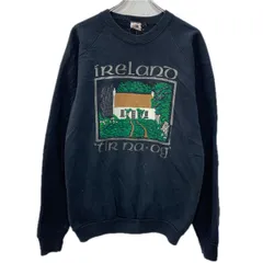 USA製 FRUIT OF THE LOOM プリントスウェット トレーナー XL ブラック フルーツオブザルーム プルオーバー 90s スウェット 秋物 a712-5656