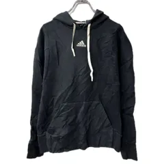 adidas ロゴスウェット パーカー S ブラック アディダス フーディー プルオーバー 刺繍ロゴ トップス 秋物 a712-5694