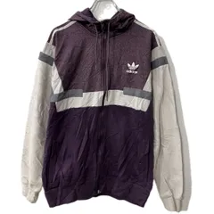 adidas ロゴスウェット パーカー L パープル アディダス フーディー ジップアップ スポーティー トレフォイル トップス 秋物 a712-5697