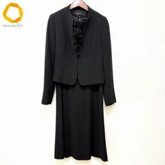 #anc ジョルジュレッシュ GEORGESRECH ワンピーススーツ 7 黒 フォーマル 重ね着風 ロング 小さいサイズ レディース [975684]