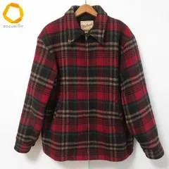 #wnc ウールリッチ WOOLRICH ジャケット M 赤 緑 黒 チェック ボア ジップアップ ヴィンテージ 90S メンズ [953736]