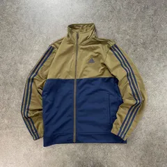 adidas Track Jacket Windbreaker 3-Stripes アディダス トラックジャケット ジャージ ジップアップ ウィンドブレーカー  3ストライプ バイカラー オリーブ×ネイビー メンズ L BQ8359