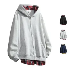 ジップアップパーカー メンズ 長袖 パーカー スポーツ パーカー 薄手 フード付き お兄系 秋服 秋