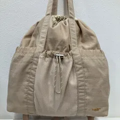 7226　Samantha Thavasa Petit Choice　サマンサタバサ　プチチョイス　2way　リュックサック　リュック　バックパック　トートバッグ　ハンドバッグ　ベージュ　ナイロン　メッシュ　軽量　シンプル　無地　レディース