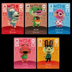 どうぶつの森 amiiboカード 第3弾 5枚セット（リリィ・タコリーナ・タツオ他）