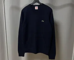 95 m ラコステライブ ネイビー ポケット ニット スウェット ほぼ新品