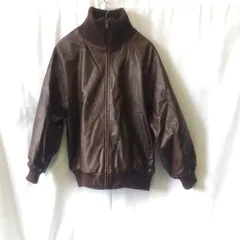 Java ジャバ リブタートルフェイクレザージャケット ブラウン Mサイズ ◇〇