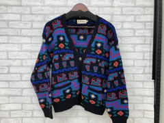 L.L.BEAN エルエルビーン 長袖カーディガン レディース 総柄 sizeM アウトドア レトロ