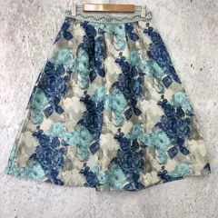 MERCURY DUO マーキュリーデュオ マイストラーダ ジャガード スカート ブルー Sサイズ 〇◇☆