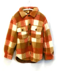 UNITED ARROWS ユナイテッドアローズ GREENLABELRELAXING TJチェック ボアシャツブルゾン オレンジ Mサイズ ◇〇