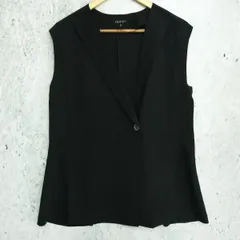 INDIVI インディヴィ バック ペプラム ジレ トップス ブラック 05サイズ 〇□